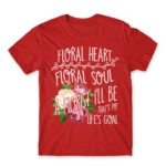 Flowery heart Red Men's Tee for Florist, Work