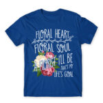 Flowery heart Royal Blue Men's Tee for Florist, Work