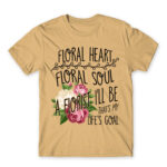 Flowery heart Sand Men's Tee for Florist, Work