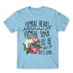 Flowery heart Sky Blue Men's Tee for Florist, Work