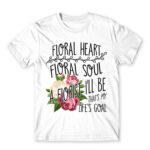 Flowery heart White Men's Tee for Florist, Work