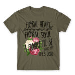 Flowery heart Zinc Men's T-shirt for Florist, Work