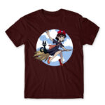 Fly high Burgundy Men's T-shirt for Anime, Kiki S Delivery Service