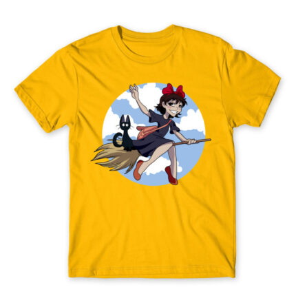 Fly high Gold Men's T-shirt for Anime, Kiki S Delivery Service