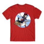 Fly high Red Men's T-shirt for Anime, Kiki S Delivery Service