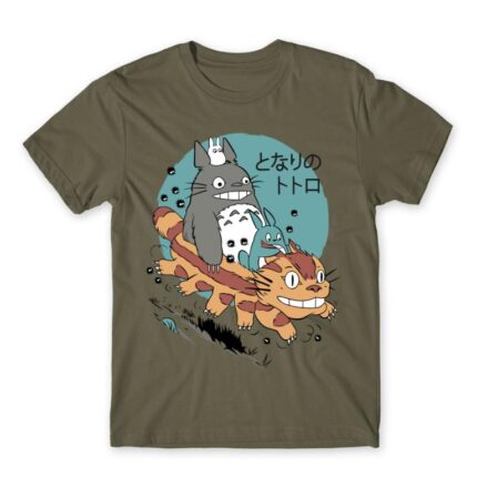 Flying Totoro Zinc Men's T-shirt for Anime, My Neighbour Totoro