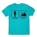 Forklift dad Atoll Blue Men's Tee for Forklift Driver, Work