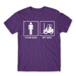 Forklift dad Dark Purple Men's T-shirt for Forklift Driver, Work