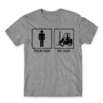 Forklift dad Grey Melange Men's Tee for Forklift Driver, Work