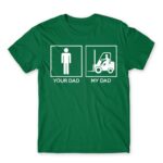 Forklift dad Kelly Green Men's T-shirt for Forklift Driver, Work