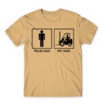 Forklift dad Sand Men's Tee for Forklift Driver, Work