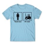 Forklift dad Sky Blue Men's T-shirt for Forklift Driver, Work