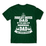 Forklift driver dad Bottle Green Men's T-shirt for Forklift Driver, Work