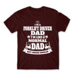Forklift driver dad Burgundy Men's T-shirt for Forklift Driver, Work