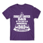 Forklift driver dad Dark Purple Men's Tee for Forklift Driver, Work