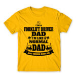 Forklift driver dad Gold Men's T-shirt for Forklift Driver, Work
