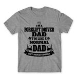 Forklift driver dad Grey Melange Men's Tee for Forklift Driver, Work