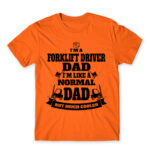 Forklift driver dad Orange Men's T-shirt for Forklift Driver, Work