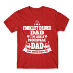 Forklift driver dad Red Men's T-shirt for Forklift Driver, Work