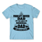 Forklift driver dad Sky Blue Men's Tee for Forklift Driver, Work