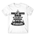 Forklift driver dad White Men's T-shirt for Forklift Driver, Work