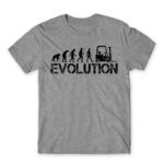 Forklift evolution Grey Melange Men's Tee for Forklift Driver, Work