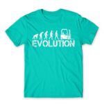 Forklift evolution Turquoise Men's T-shirt for Forklift Driver, Work