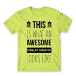 Forklift operator Apple Green Men's Tee for Forklift Driver, Work