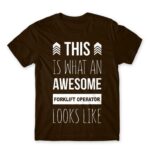 Forklift operator Chocolate Men's Tee for Forklift Driver, Work