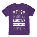 Forklift operator Dark Purple Men's Tee for Forklift Driver, Work