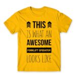 Forklift operator Gold Men's Tee for Forklift Driver, Work