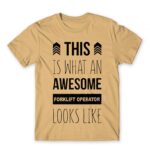 Forklift operator Sand Men's Tee for Forklift Driver, Work