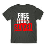 Free slaps! Dark Grey Men's T-shirt for Antisocial, Funny