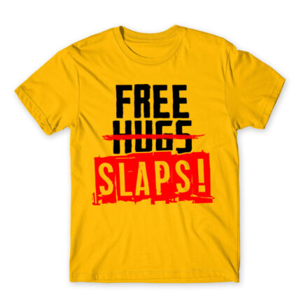 Free slaps! Gold Men's Tee for Antisocial, Funny