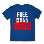 Free slaps! Royal Blue Men's Tee for Antisocial, Funny