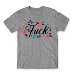 Fuck Grey Melange Men's Tee for Badass, Funny