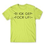 Fuck hidden message Apple Green Men's Tee for Funny, Sarcastic Humour