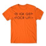 Fuck hidden message Orange Men's T-shirt for Funny, Sarcastic Humour