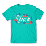 Fuck Turquoise Men's Tee for Badass, Funny
