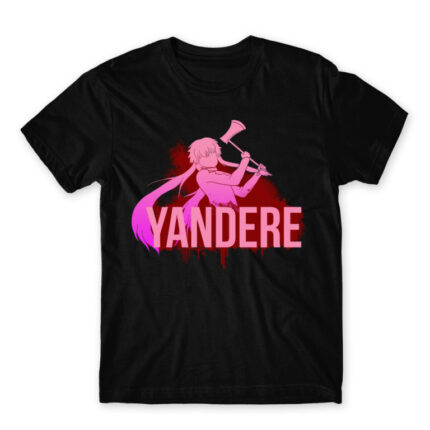 Gasai Yuno yandere Black Men's T-shirt for Anime, The Future Diary