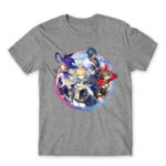 Genshin charachters Grey Melange Men's Tee