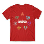 Genshin – Choose Your Weapon Red Men's T-shirt