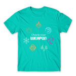 Genshin – Choose Your Weapon Turquoise Men's Tee