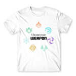 Genshin – Choose Your Weapon White Men's T-shirt
