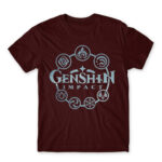 Genshin Impact logo Burgundy Men's T-shirt
