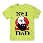 God of War no1 Dad Apple Green Men's T-shirt
