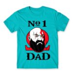 God of War no1 Dad Atoll Blue Men's T-shirt
