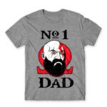 God of War no1 Dad Grey Melange Men's T-shirt