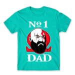 God of War no1 Dad Turquoise Men's T-shirt