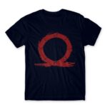 God of War omega symbol Navy Men's T-shirt